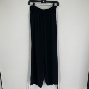 Sweet Adelyn Women’s Ruched Belt Lightweight Loose Fit Black Pants size M